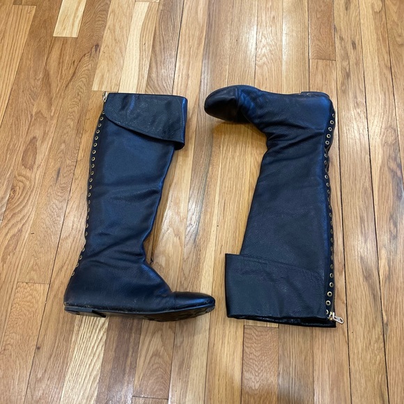 Marc by Marc Jacobs Womens Leather Back Zip Tall Boot Black Size EUR 37 Us 6.5. - Picture 2 of 6